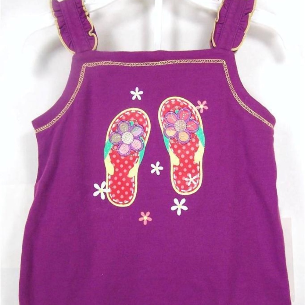 Girls' 2-Piece Flip Flop short and Tank Set 18M